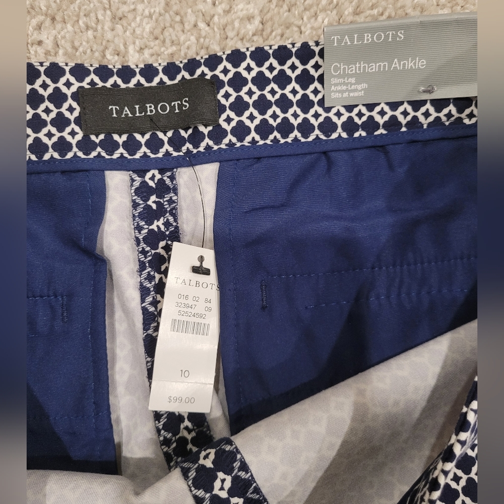 Talbots Chatham Ankle Length Pattern Pants - Picture 3 of 14